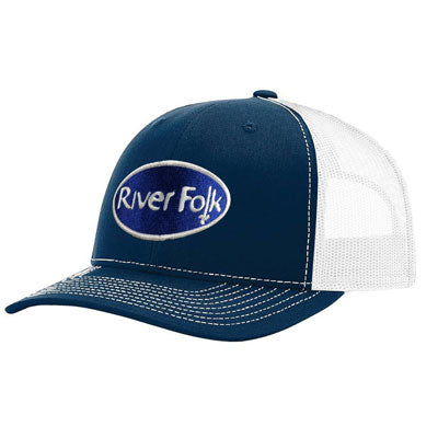 River Folk Fishtail Trucker Hat Navy/White