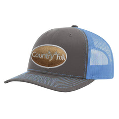 Country Folk Rack Trucker Hat Charcoal/Columbia Blue