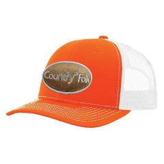Country Folk Rack Trucker Hat Orange/White