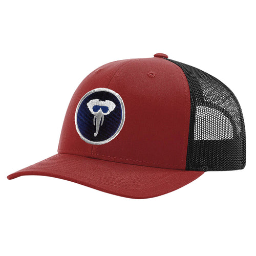 One Folk Tusker Trucker Hat Cardinal/Black
