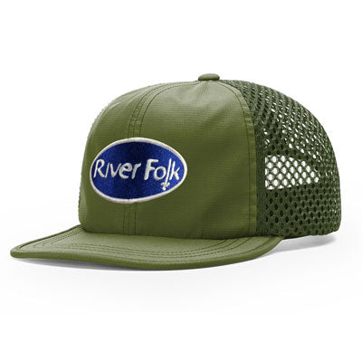 River Folk Fishtail Olive Mesh Hat